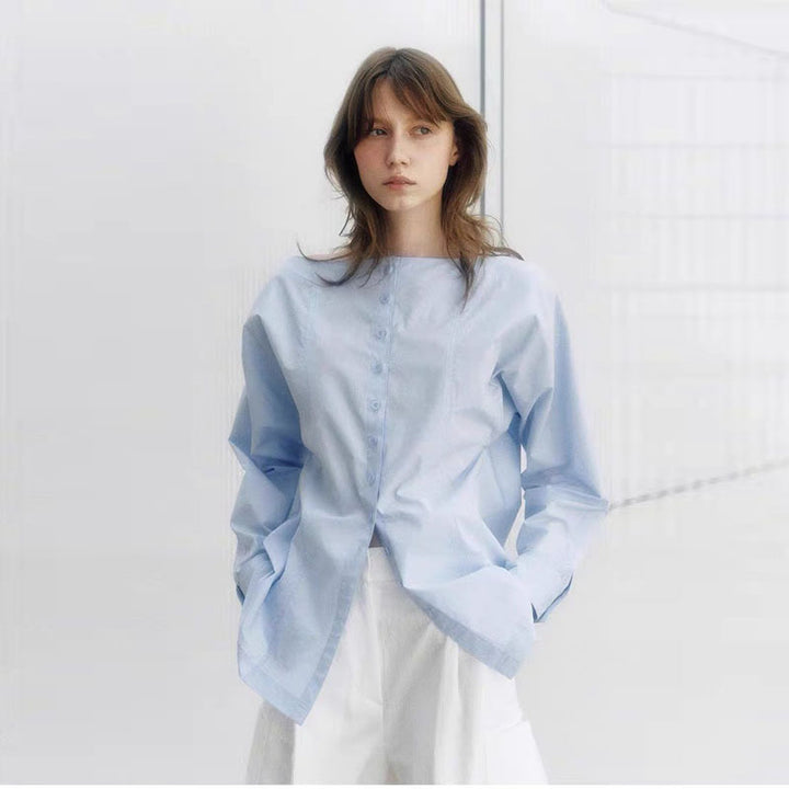 Damen Klassische Hemdbluse mit modernen Details Drune