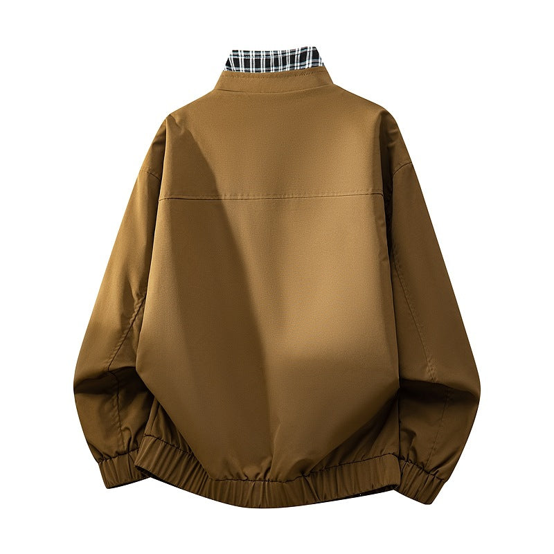 Herren Bequeme Übergangsjacke mit kariertem Innenfutter Drune