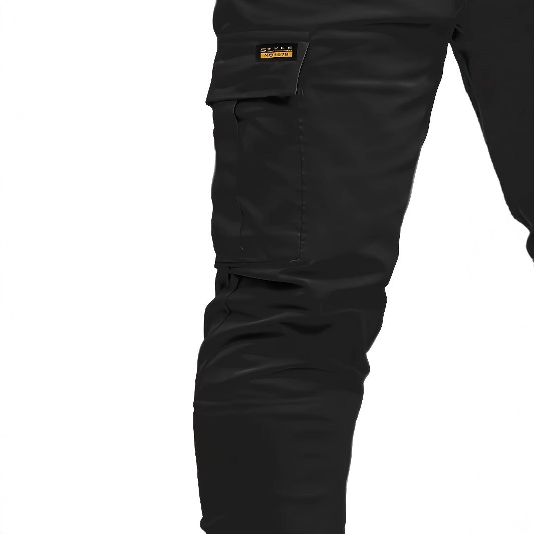 Herren Slim‑Tapered Utility‑Cargohose im Joggerstil mit Klapp- und Reißverschlusstaschen Drune