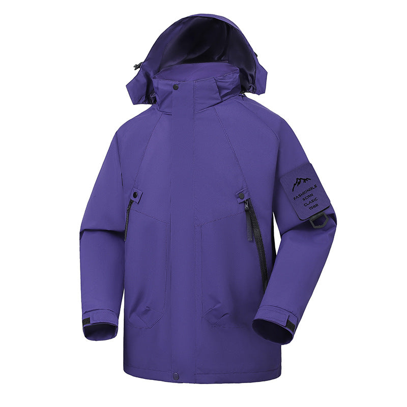 Herren Wasserdichte Softshell-Outdoorjacke mit verstellbarer Kapuze und versiegelten Nähten Drune