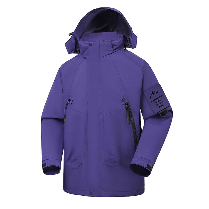 Herren Wasserdichte Softshell-Outdoorjacke mit verstellbarer Kapuze und versiegelten Nähten Drune