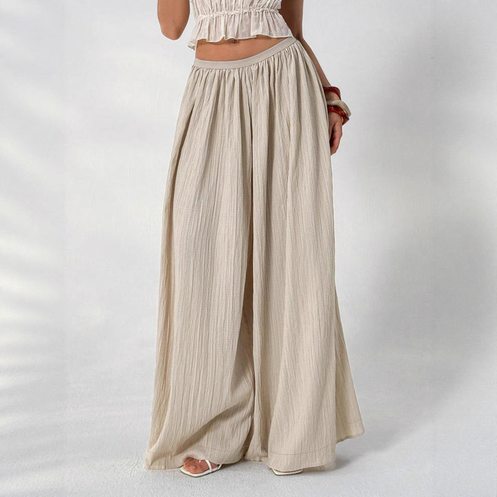 Damen Weite plissierte Sommerhose Drune