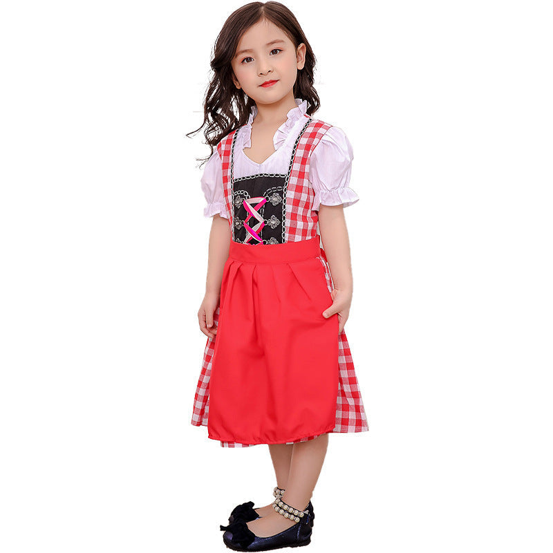 Damen nostalgisches Trachtenkleid Drune