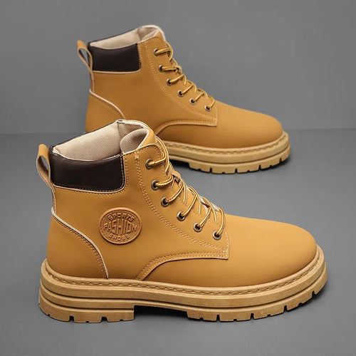 Damen Schnür-Biker-Boots mit robuster Plateau-Sohle Drune