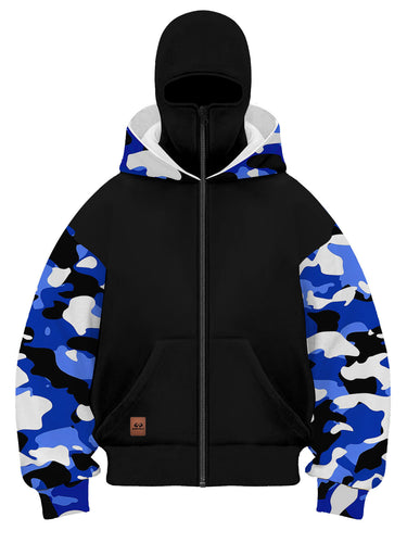 Herren Modische Camouflage Kapuzenjacke Drune
