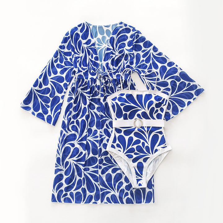 Damen Strandkleid mit elegantem floralem Design und lässigem Schnitt Drune