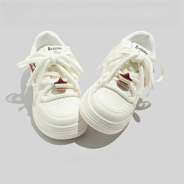 Damen Modische Sneakers mit einzigartigen Schnürdetails und verstärkter Sohle Drune