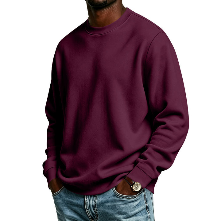 Herren Oversize-Sweatshirt mit Rundhalsausschnitt, weicher French-Terry und Rippbündchen Drune