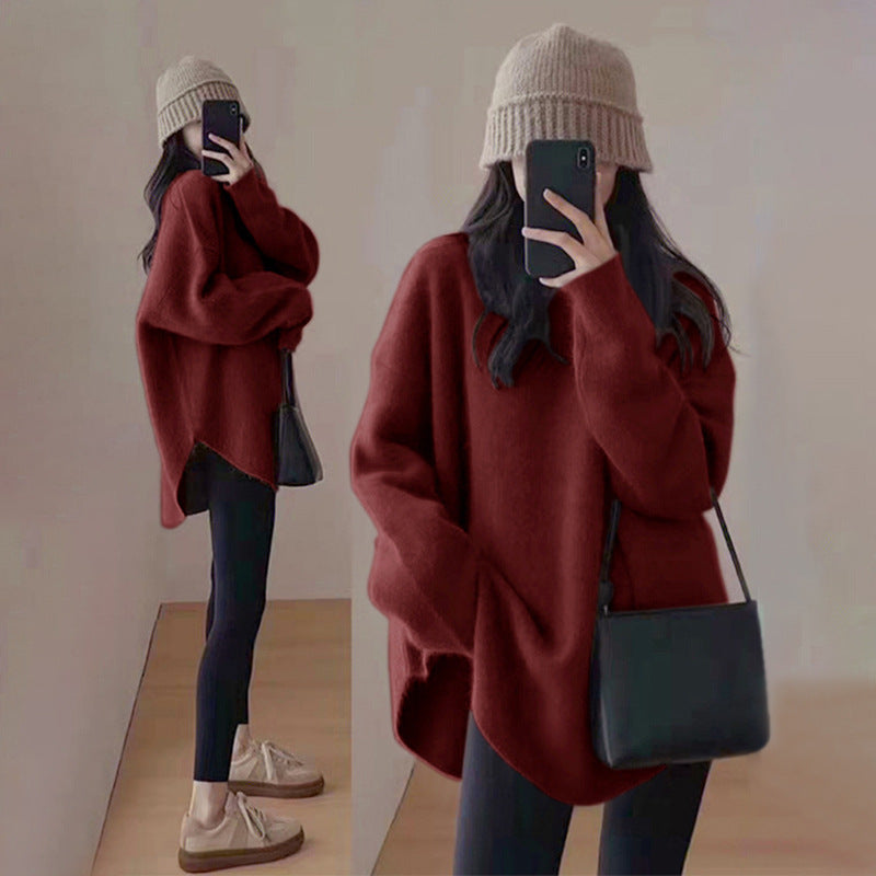 Drune | Pullover - Damen Herbst Mid-Length Oversized Pullover