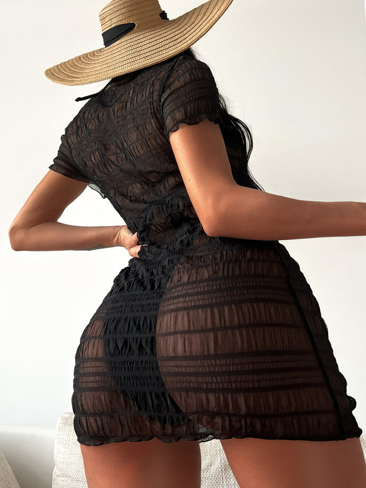 Damen Transparente Strandkleid Drune