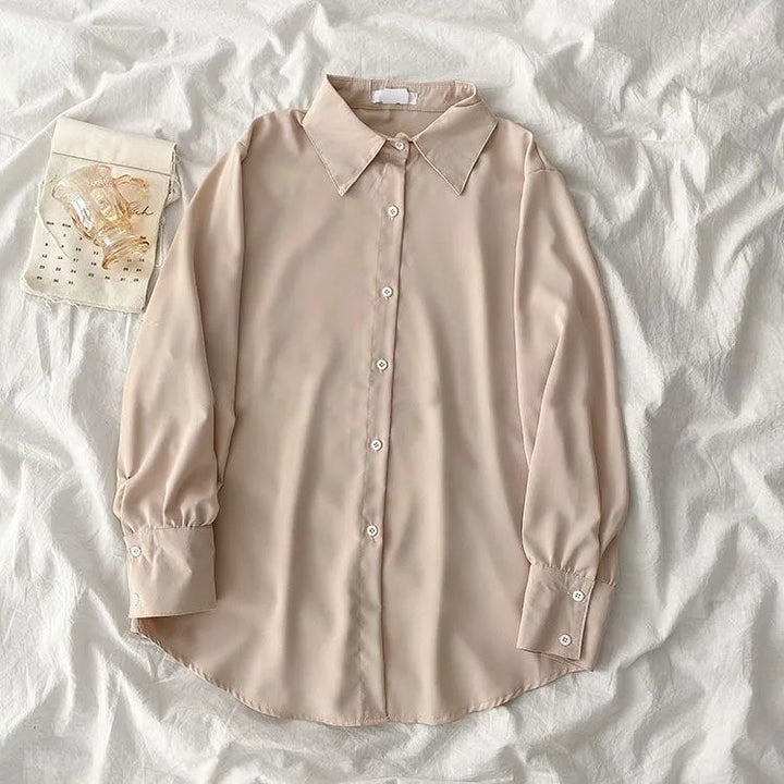Damen elegante Bluse mit voluminösen Ärmeln Drune