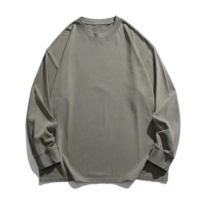 Unisex Weites Oversize-Langarmshirt im Heavyweight-Slouch-Stil mit Drop-Shoulder Drune