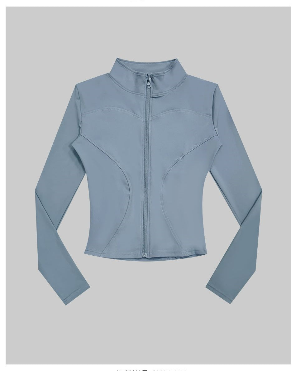 Damen sportliche Jacke mit durchgehendem Reißverschluss Drune