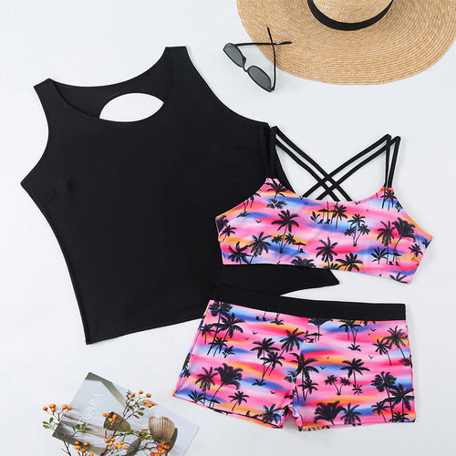 Damen Sport-Badeanzug mit modernem Oberteil und Shorts Drune
