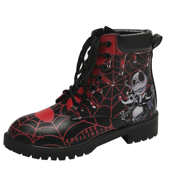 Damen Bunte Schnürstiefel im Künstlerischen Halloween-Design Drune
