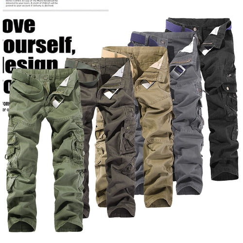 Herren Robuste Cargo-Arbeitshose mit Mehrfach‑Taschen, Kniefalten und Relaxed‑Fit Drune
