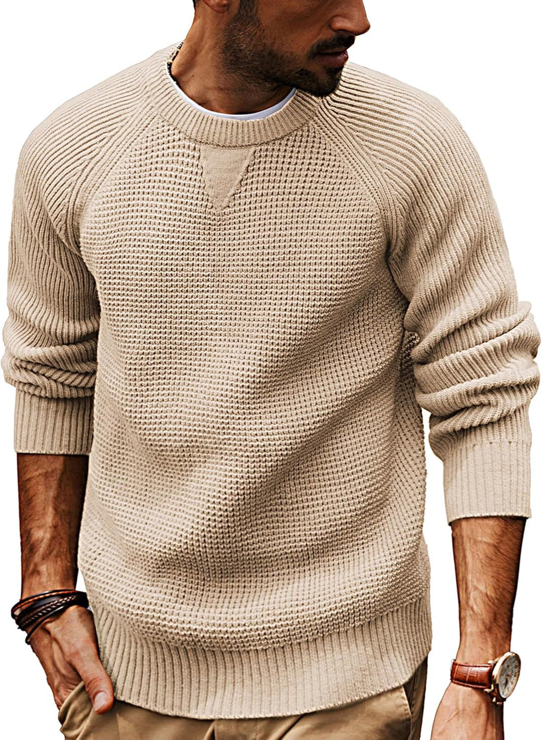 Herren strukturiertes Pullover mit lässigem Schnitt Drune