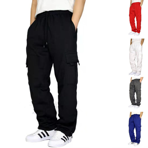 Herren heavy-duty Utility-Freizeithose mit Kordelzug, aufgesetzten Cargotaschen und relaxed Fit Drune