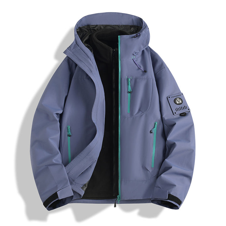 Herren Funktions-Softshelljacke mit abnehmbarem Fleece-Innenfutter Drune