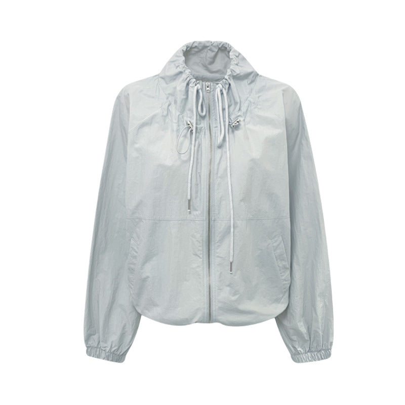 Damen leichte Übergangsjacke mit verstellbarem Kordelzug Drune