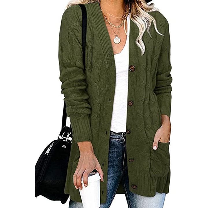 Damen Strickjacke mit Zopfdesign und praktischen Taschen Drune