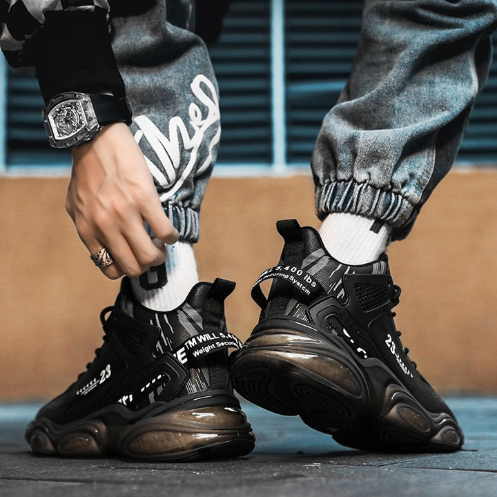 Unisex futuristische Plateau-Sneaker mit sichtbaren Luftkapseln, verstärkter Fersenzone und anatomischer Innensohle Drune