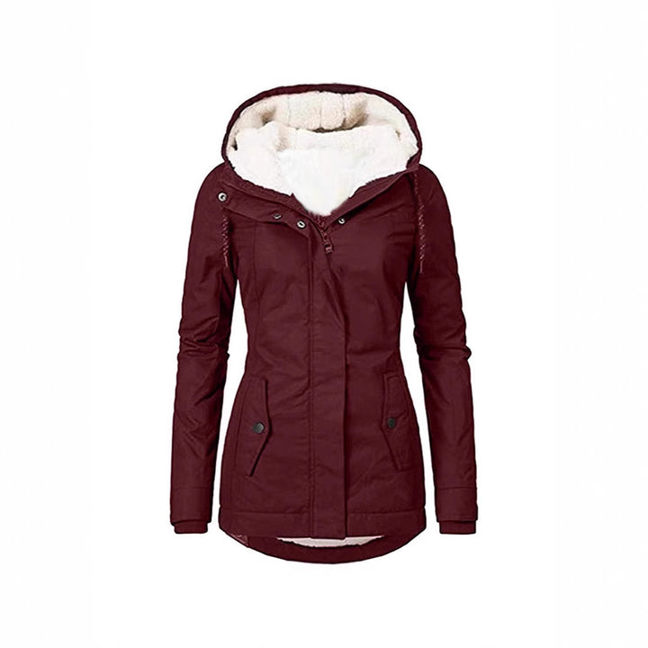 Damen Parka mit Teddyfutter, Kapuze und taillierter Silhouette Drune