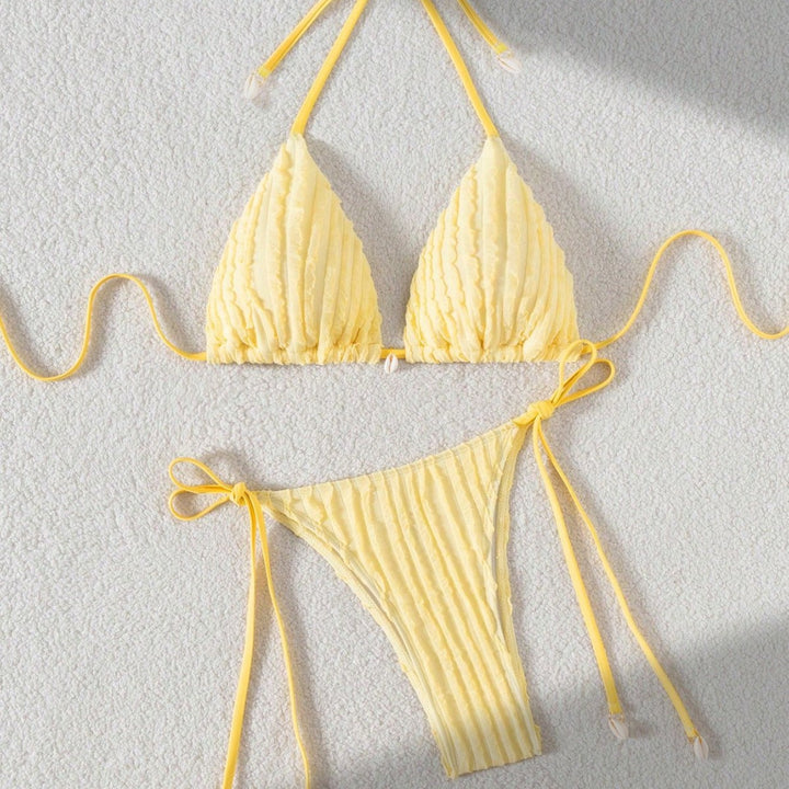 Damen Triangel-Bikinioberteil mit strukturierter Textur Drune