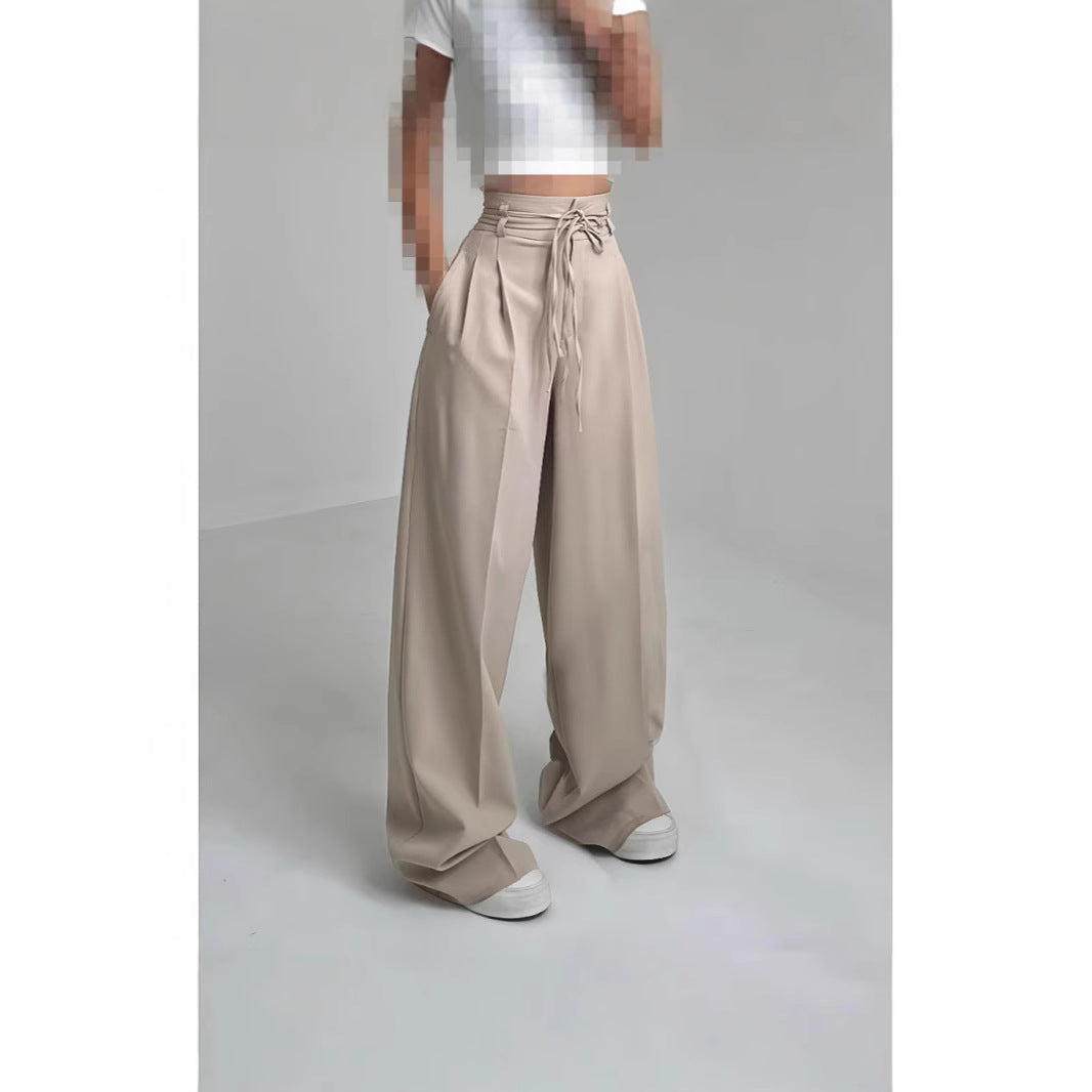Damen Weite Hochbund-Hose mit raffinierter Drapierung Drune