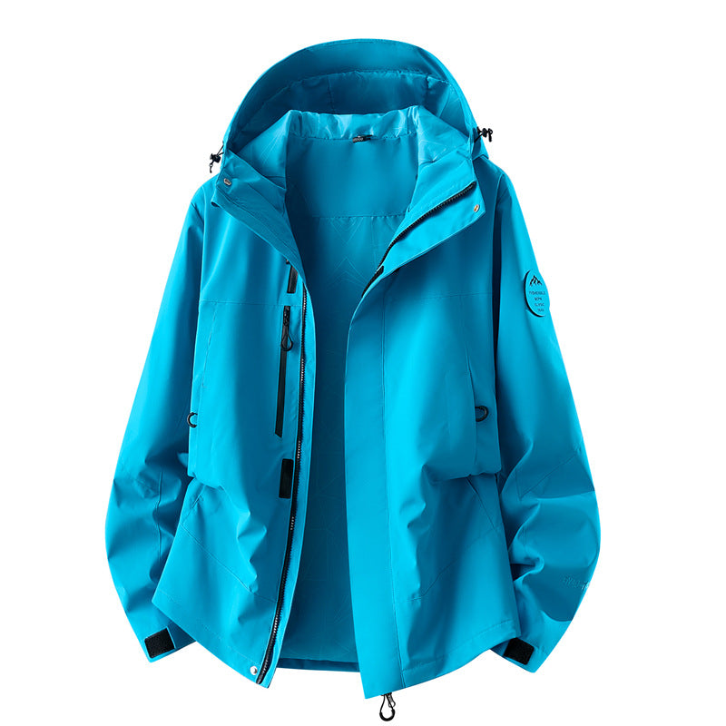 Damen technische dreilagige Softshell-Regenjacke mit getapten Nähten und Multifunktions-Taschen Drune
