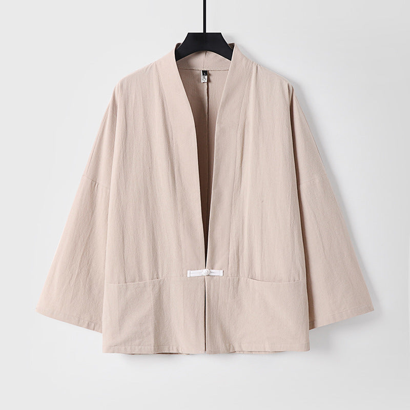 Damen Leichte Kimono-Jacke aus Baumwollmix mit lockerer Passform Drune
