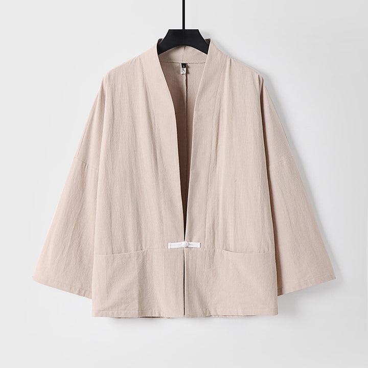 Damen Leichte Kimono-Jacke aus Baumwollmix mit lockerer Passform Drune