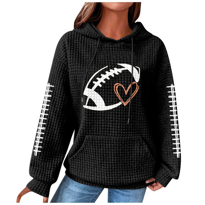 Damen Bequemer Kapuzenpullover mit Herzmotiv Drune