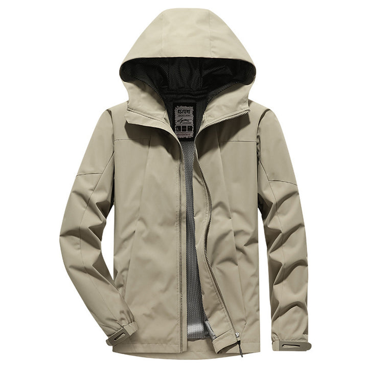 Herren Leichte Softshell‑Regenjacke mit atmungsaktivem Meshfutter und Kapuze Drune
