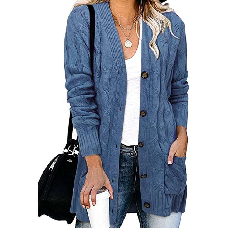 Damen Strickjacke mit Zopfdesign und praktischen Taschen Drune