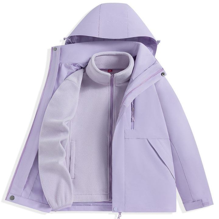 Herren zweilagiger Outdoorparka mit herausnehmbarer Fleece-Innenjacke und Kapuze Drune