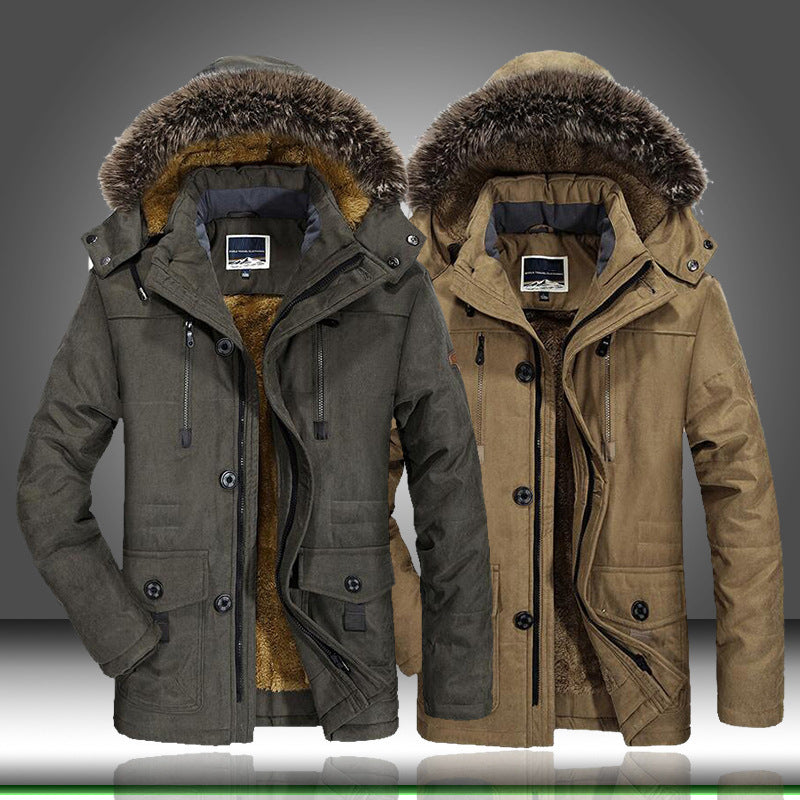 Herren Warm gefütterte Jacke Drune