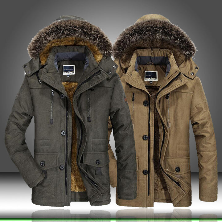 Herren Warm gefütterte Jacke Drune