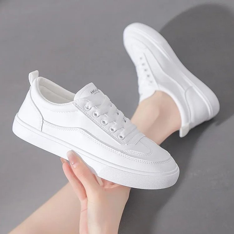 Damen Minimalistische Plateausneaker aus Textil mit gepolstertem Schaft und profilierter Gummisohle Drune