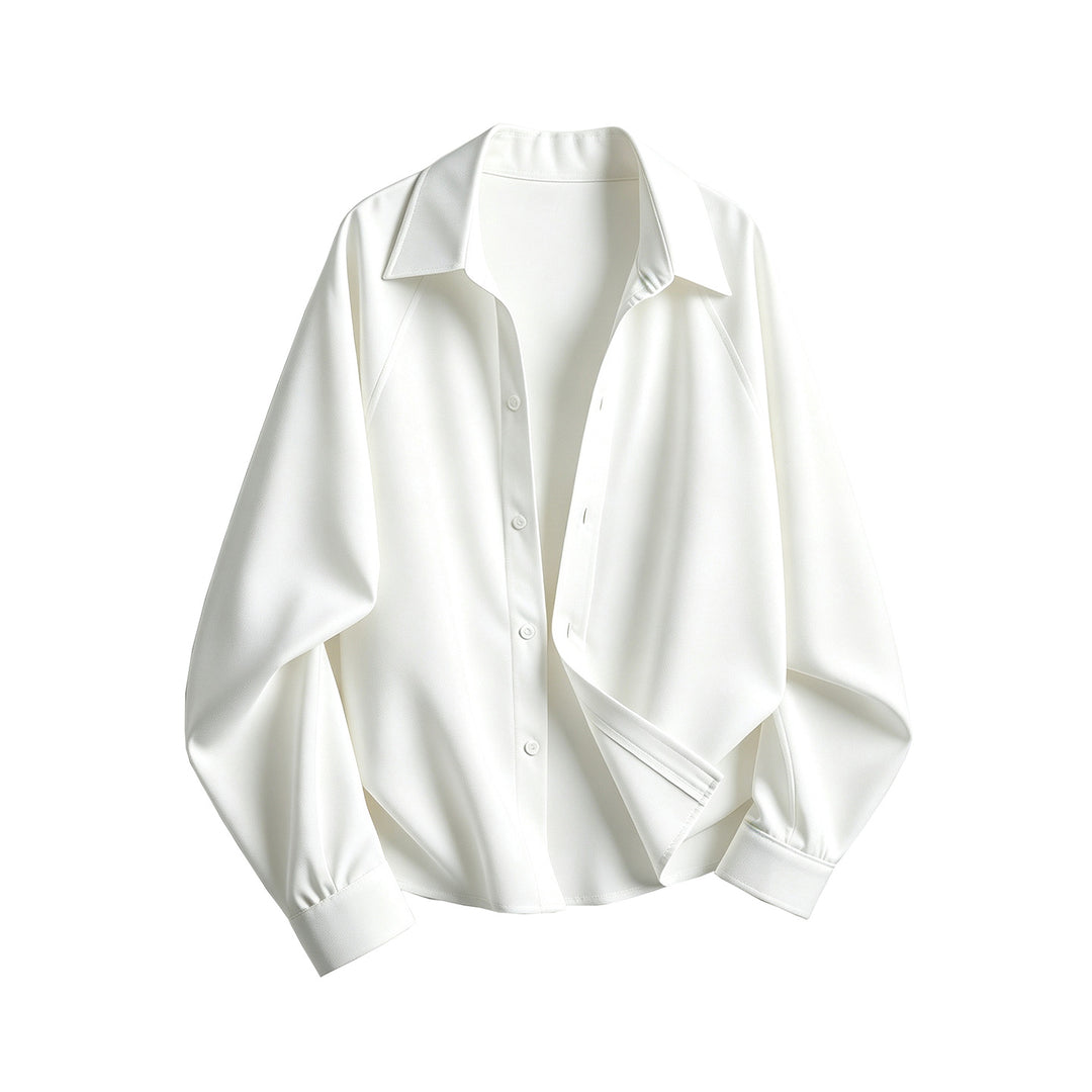 Damen Oversize-Blusenshirt aus fließendem Stretch mit Hemdkragen Drune