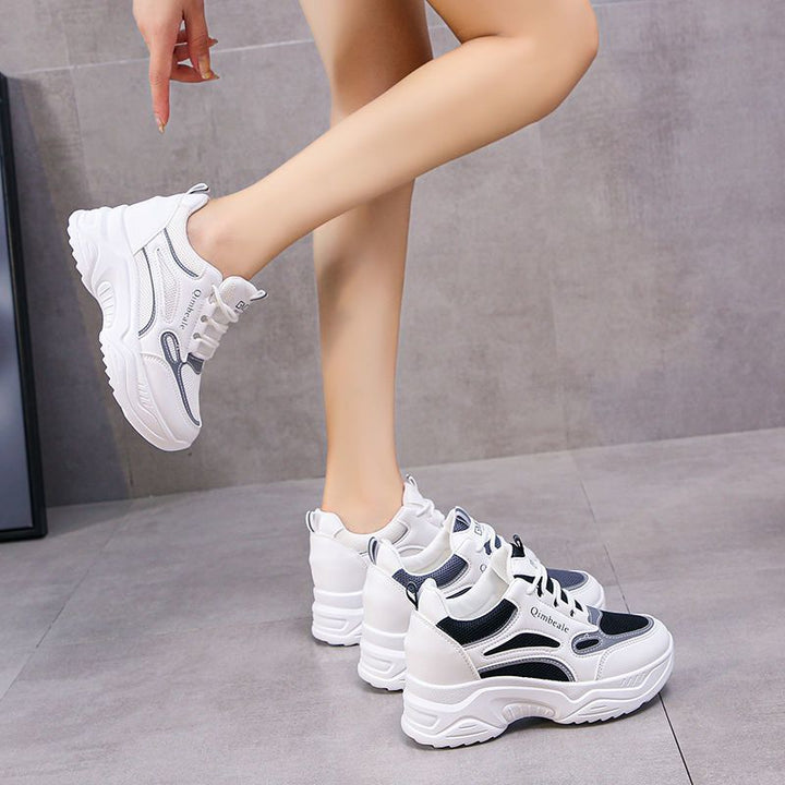 Damen Modische Chunky Sneakers mit ergonomischer Dämpfung und stabiler Sohle Drune