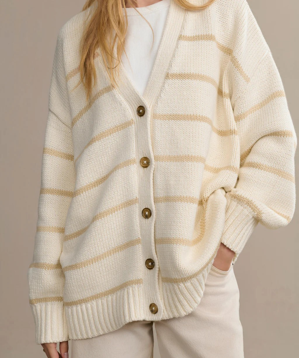 Damen Strickoberteil mit zeitgemäßem Design und kontrastierenden Streifen Drune