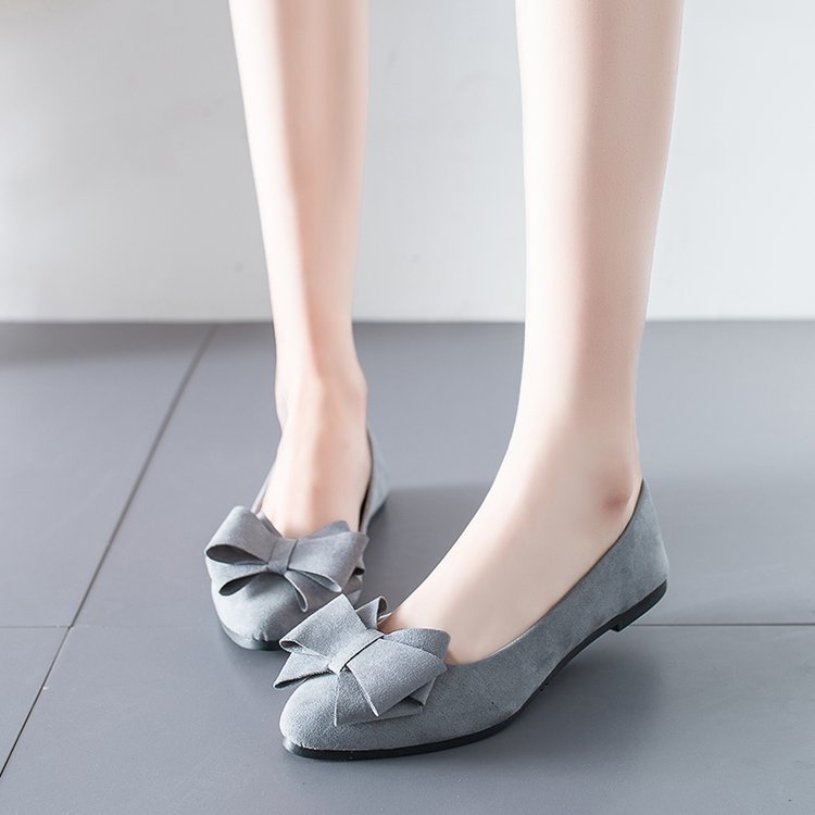Damen Ballerinas mit dekorativer Schleifenapplikation und rutschfester Sohle Drune