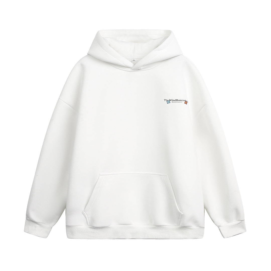 Unisex Schlichter Hoodie mit ballonförmigem Oversize‑Schnitt, gefütterter Kapuze & Kängurutasche Drune
