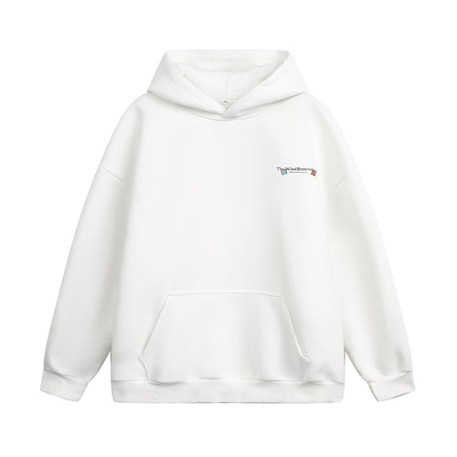 Unisex Schlichter Hoodie mit ballonförmigem Oversize‑Schnitt, gefütterter Kapuze & Kängurutasche Drune