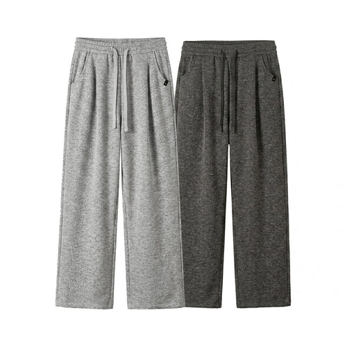 Damen Lounge‑Hose mit weitem Bein, elastischem Bund und Kordelzug Drune