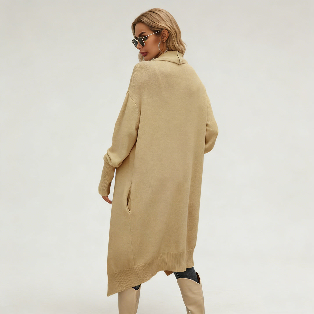 Damen lässiger Strickcardigan mit asymmetrischem Schnitt und weichem Material Drune