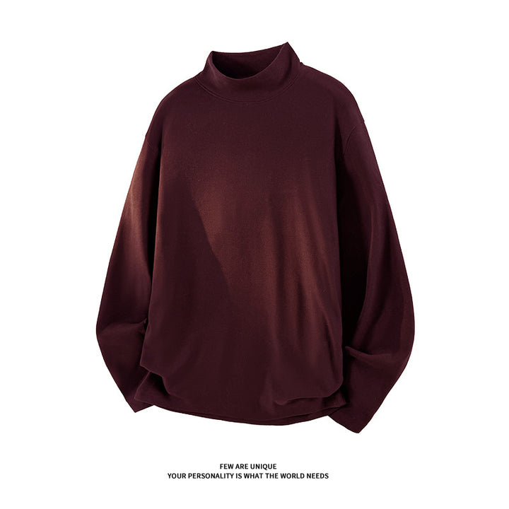 Unisex Oversize-Stehkragen-Sweatshirt mit Raglanärmeln und weichem Baumwollfleece Drune