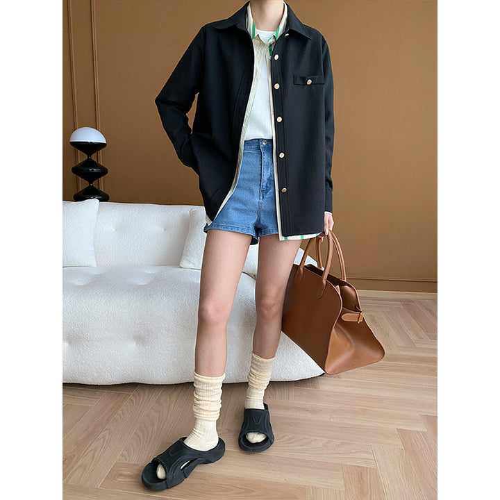 Damen lässige Übergangsjacke mit modernen Details und funktionalem Design Drune