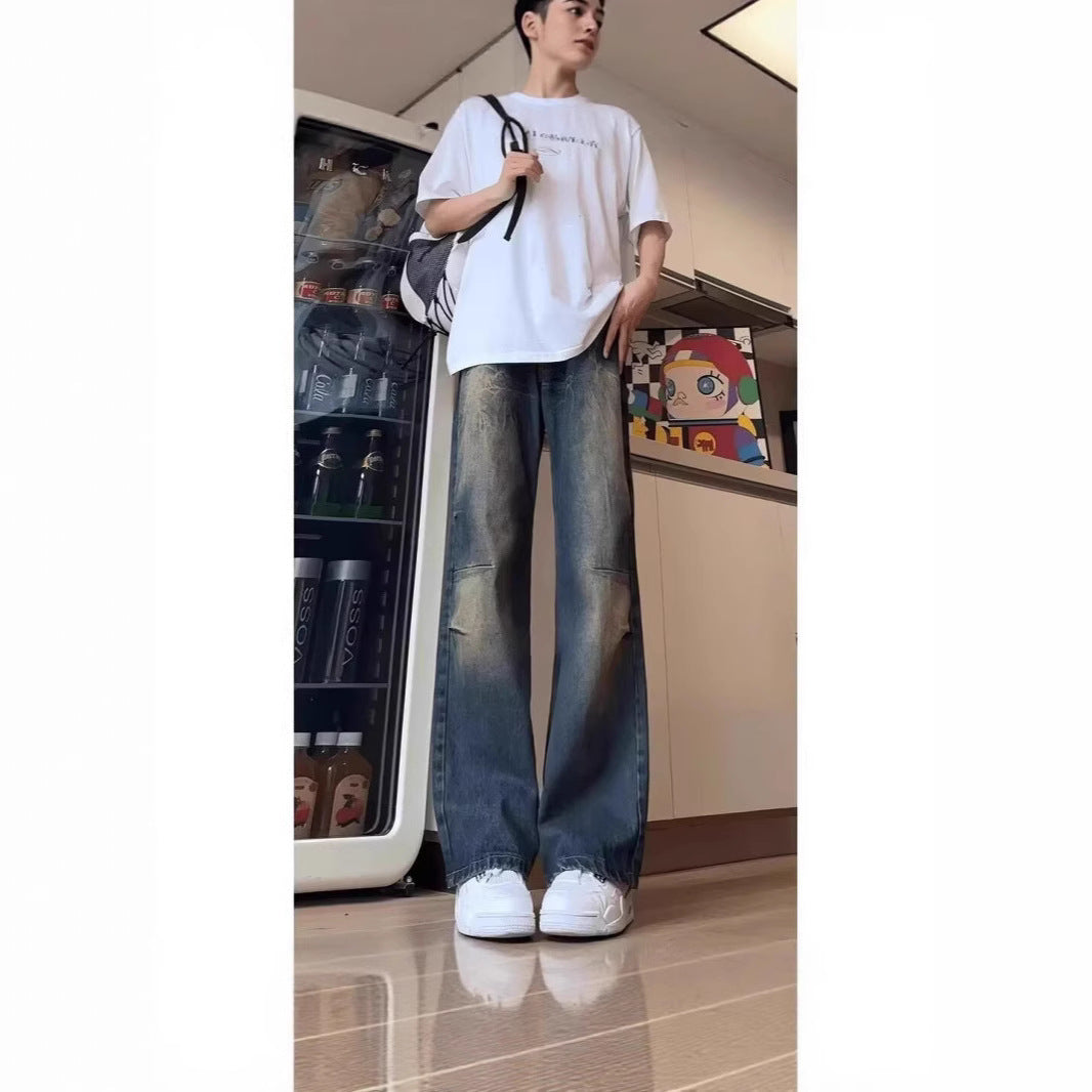 Damen Modische Oversized Jeans Drune